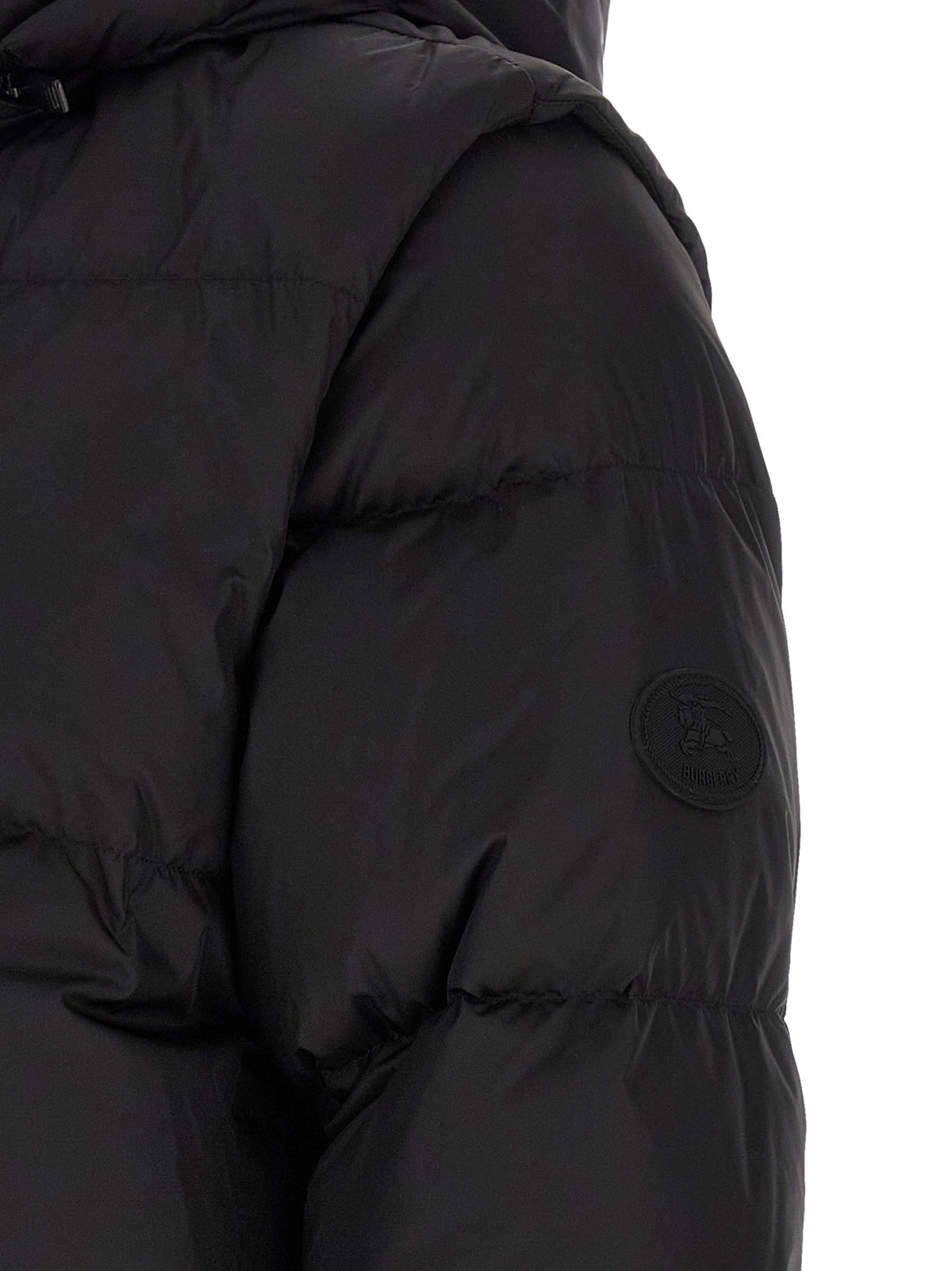 Burberry Schwarze ärmellose Jacke aus Polyamid