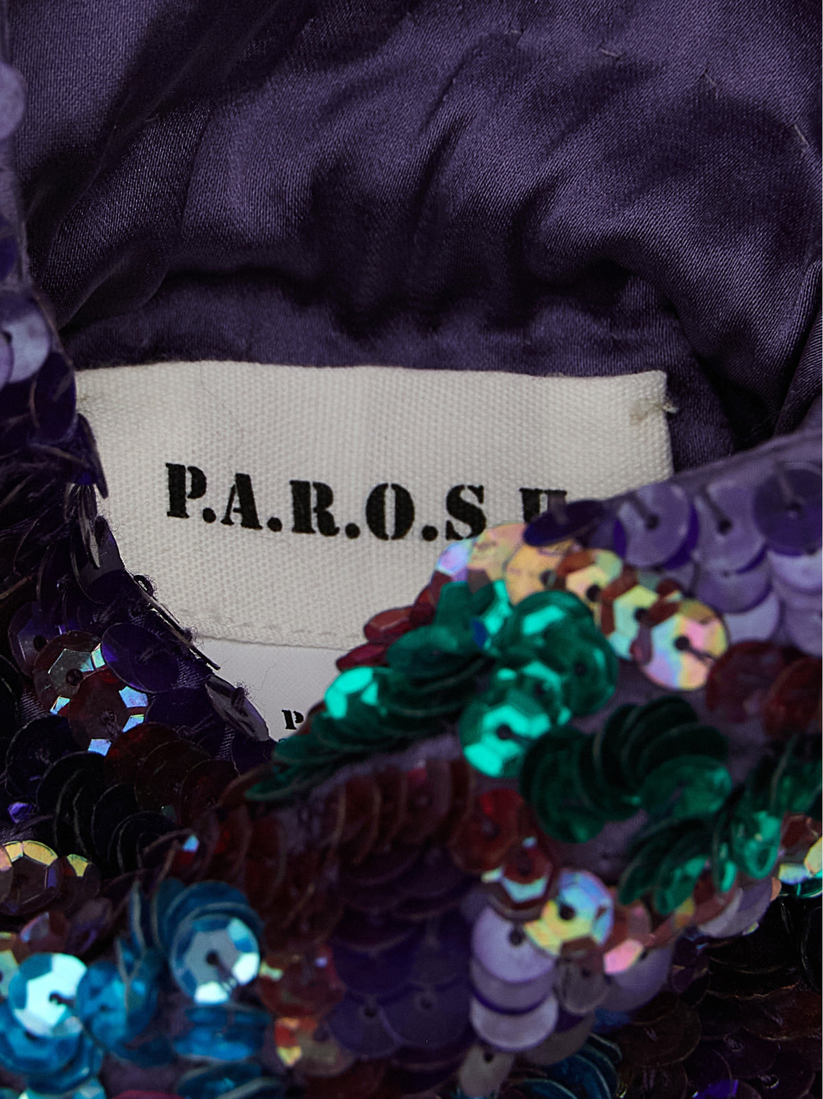 P.A.R.O.S.H. Schultertasche aus violettem Polyamid
