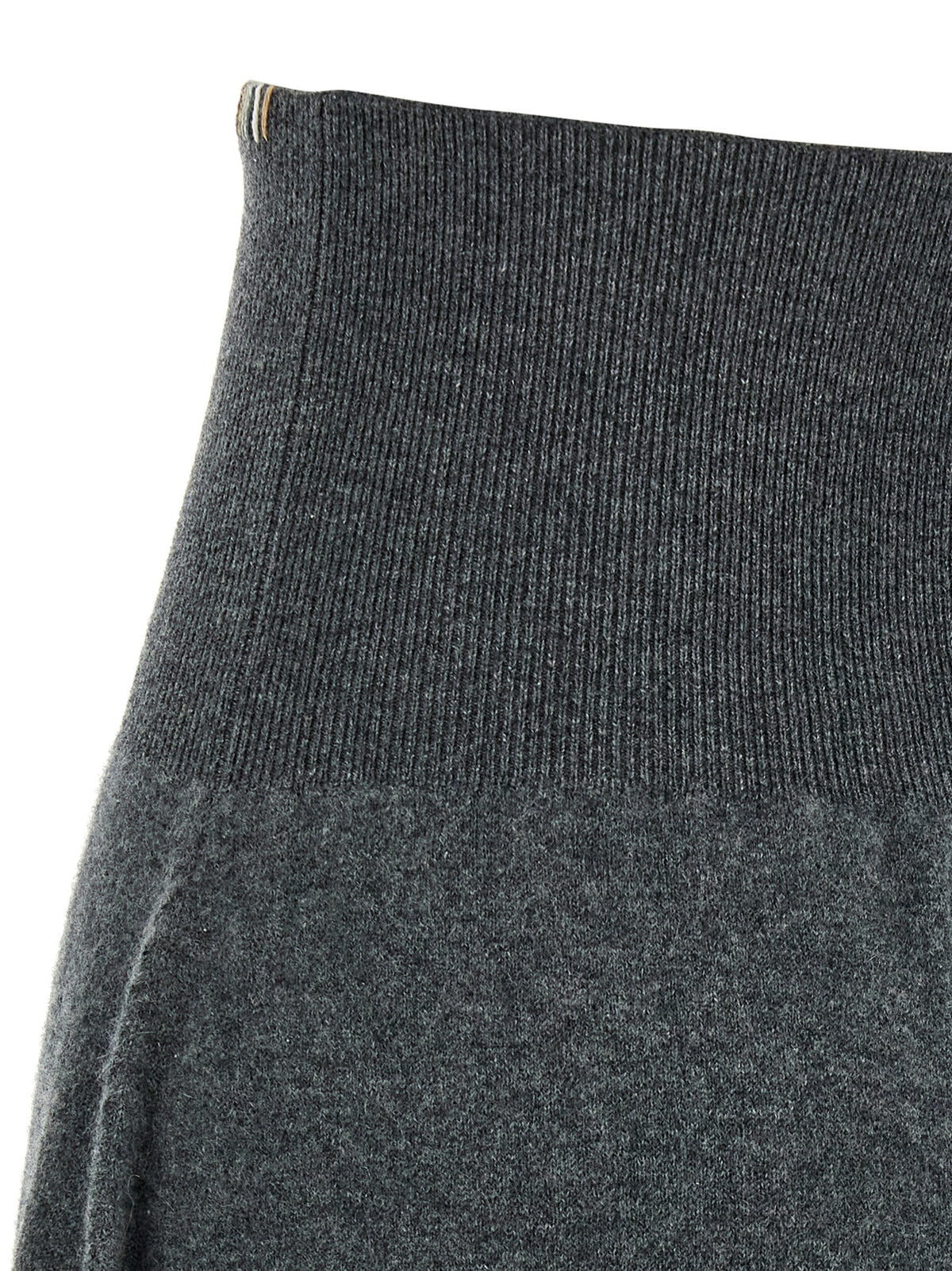 Extreme Cashmere Grauer Kaschmir-Midirock