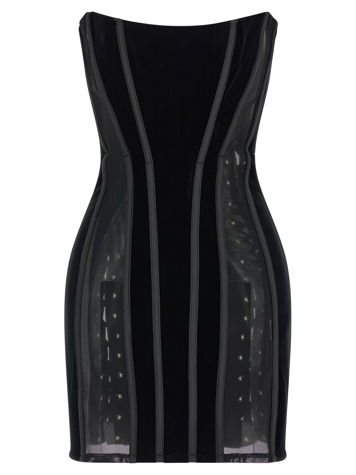 Elisabetta Franchi Schwarzes Polyester-Kurzkleid