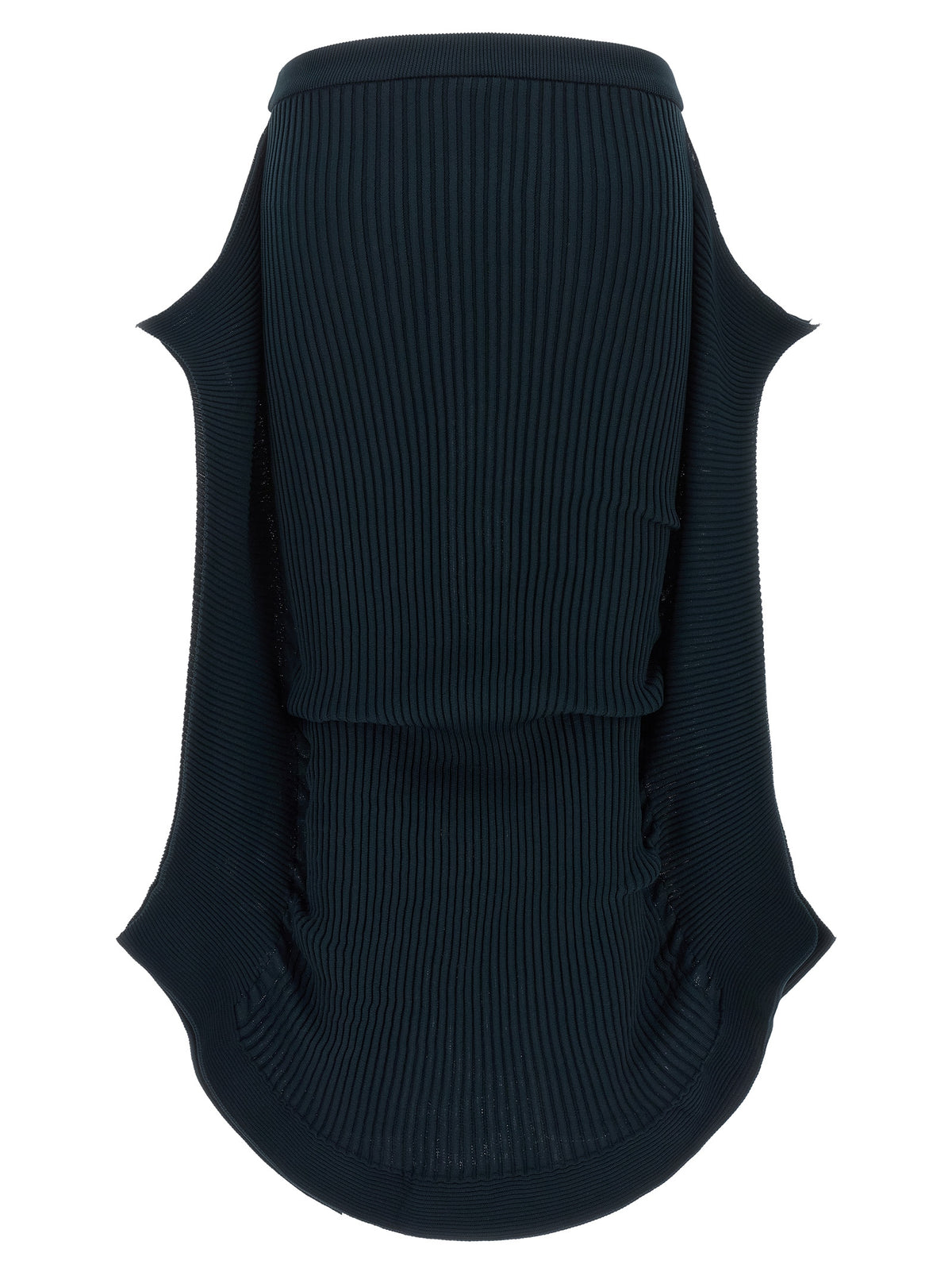 Issey Miyake Blauer Midirock aus Polyester
