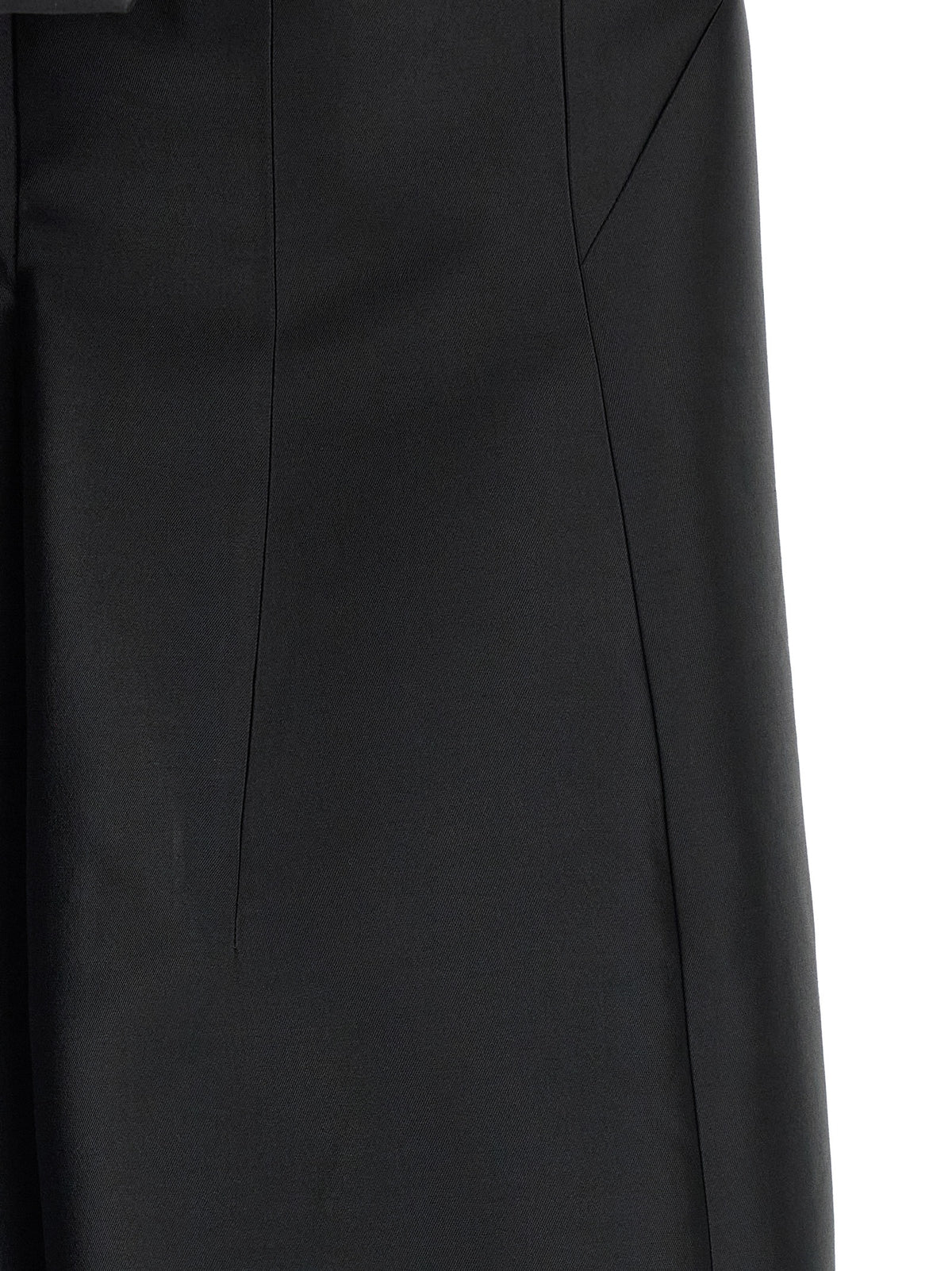Jil Sander Schwarzes Seiden-Midikleid