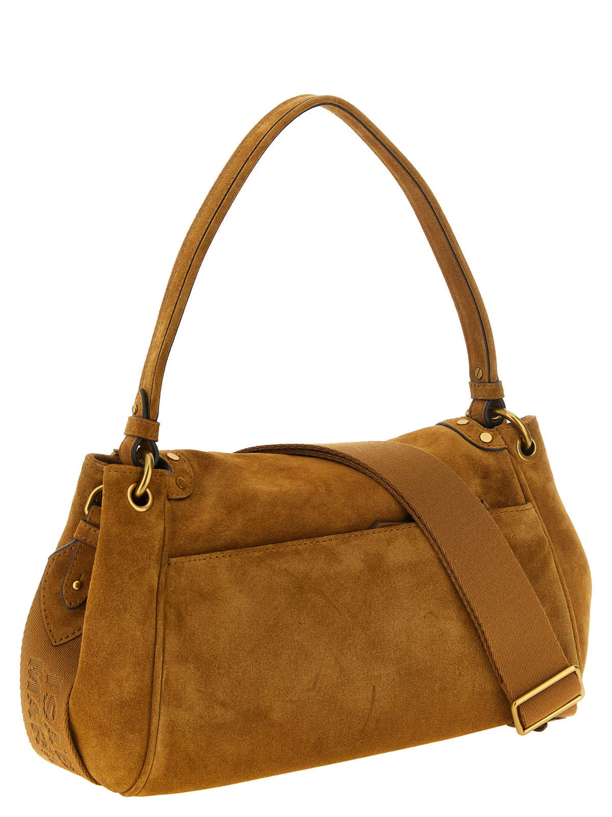 Isabel Marant Beigefarbene Kalbshaut Schultertasche