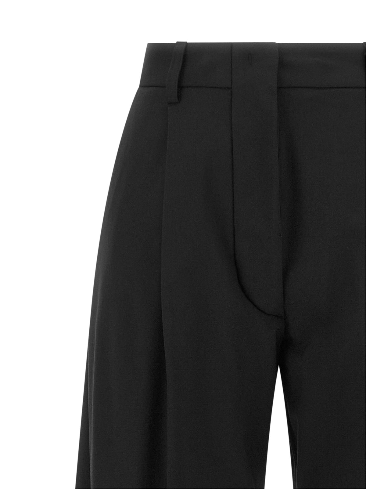 THELATEST Schwarze Palazzo-Hose aus Polyester