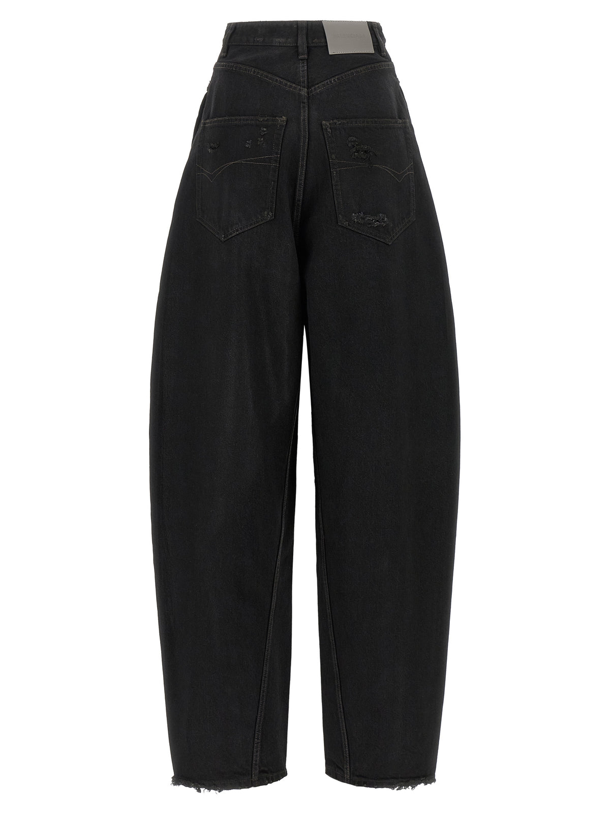 Balenciaga Schwarze Jeans aus Baumwolle mit geradem Bein