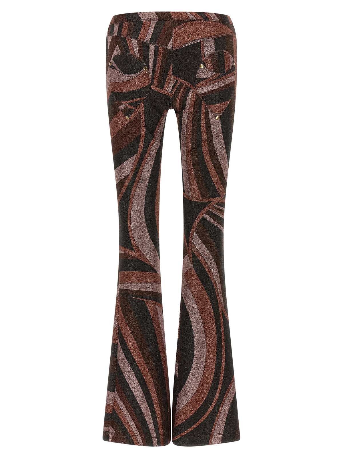 Emilio Pucci Bordeaux Polyamid Schlaghose