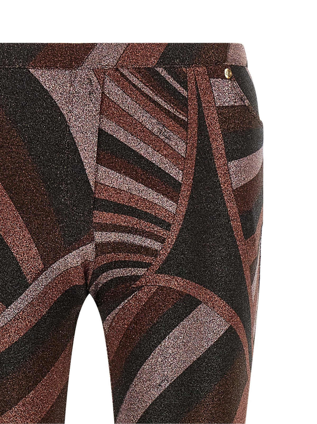 Emilio Pucci Bordeaux Polyamid Schlaghose