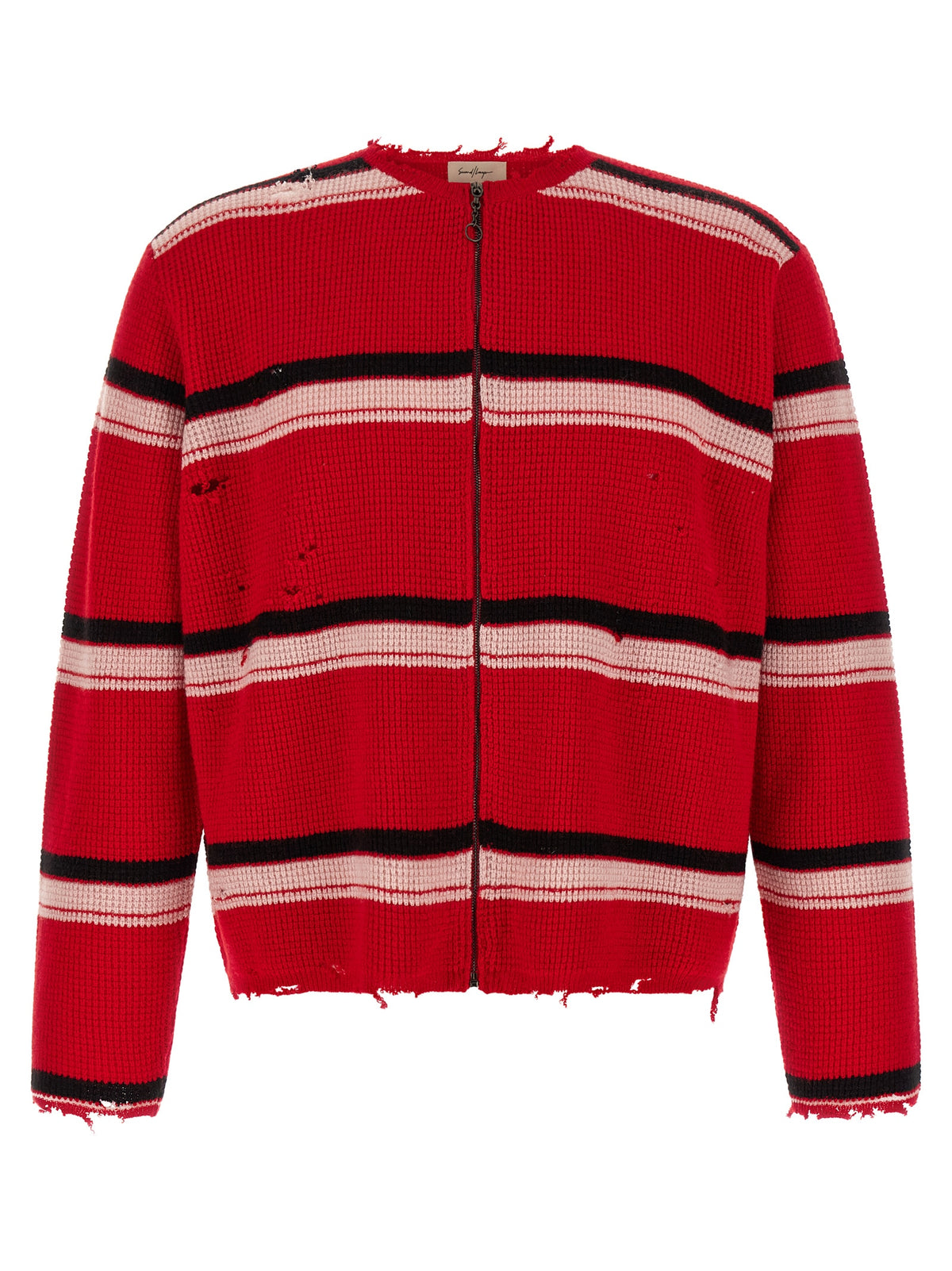 SECOND/LAYER Roter Wollcardigan