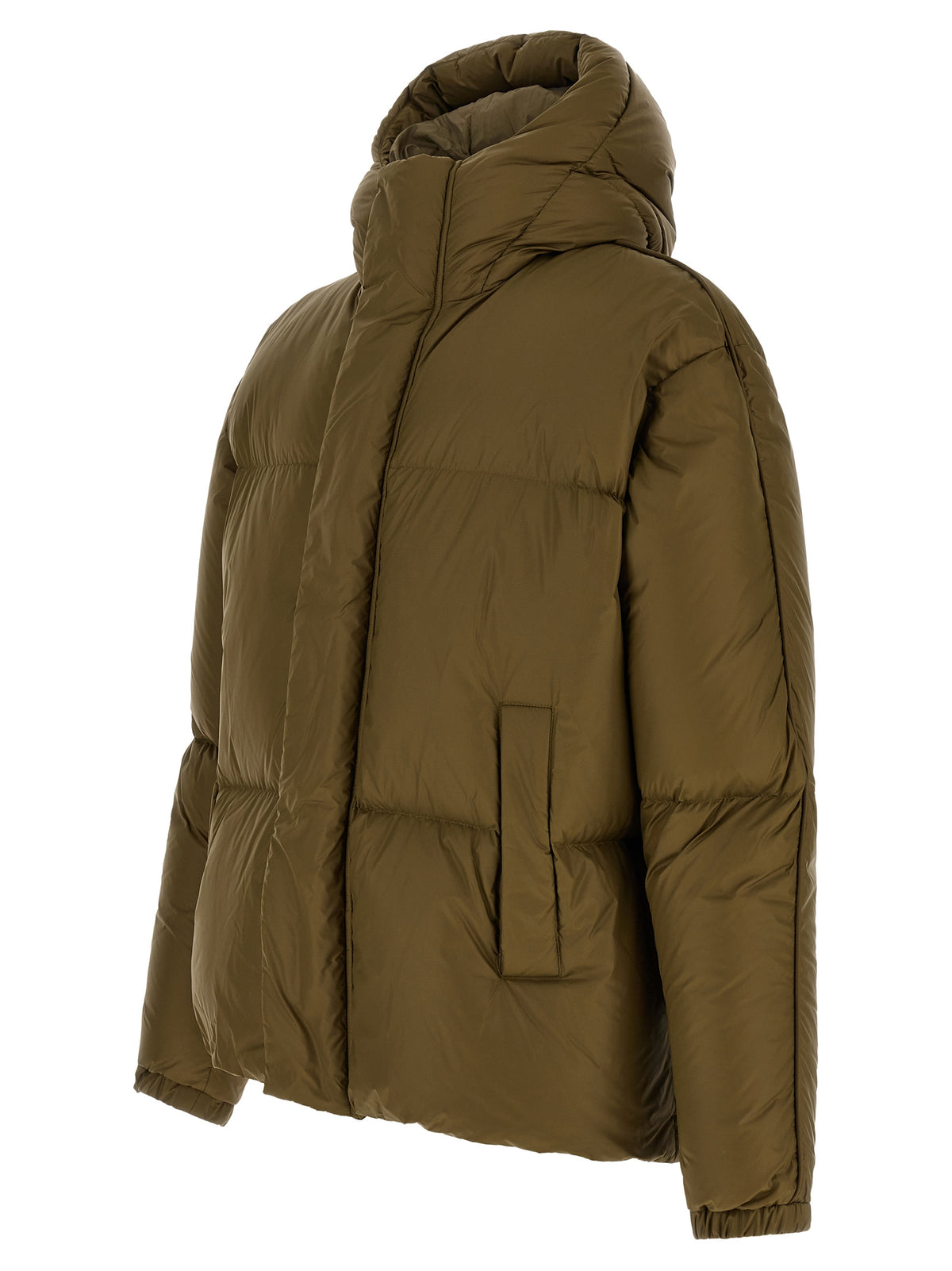 LAMINAR Zweifarbige Polyamid-Steppjacke in voller Länge