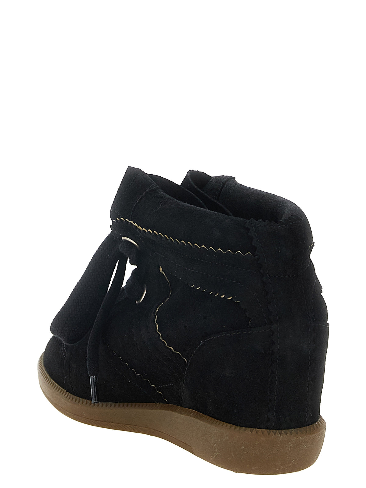 Isabel Marant Schwarze Keilabsatz-Sandalen aus Rindsleder