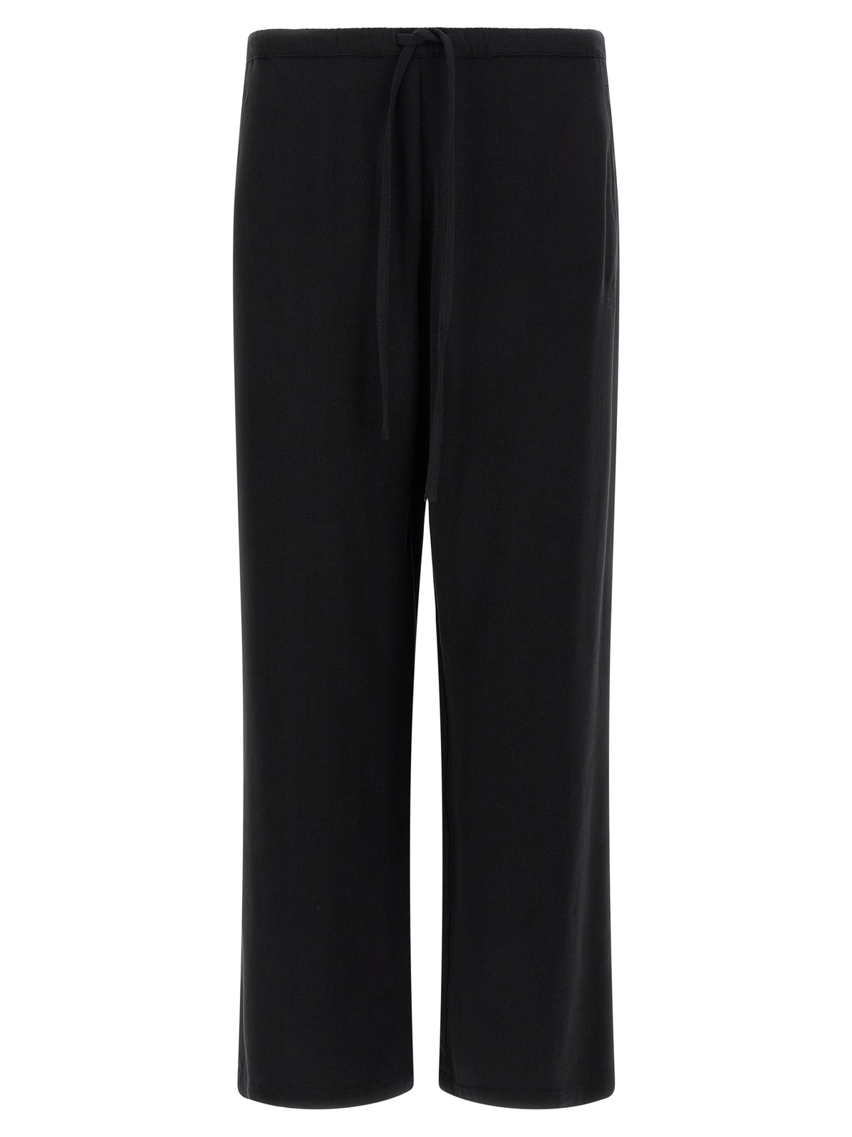 SECOND/LAYER Legere Freizeithose aus Baumwoll-ähnlichem Material in Schwarz
