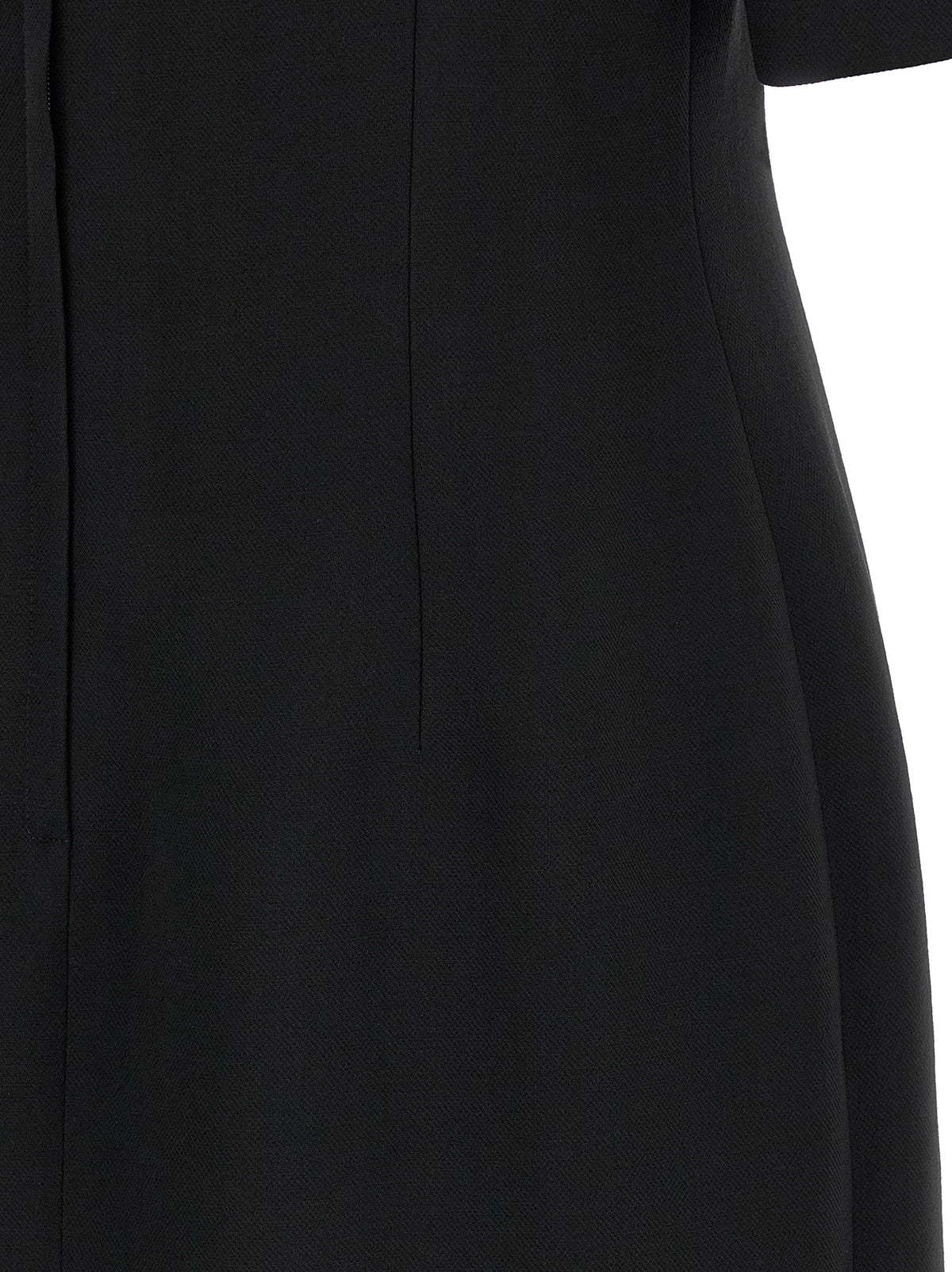 Dolce & Gabbana Schwarzes Midikleid aus reiner Schurwolle