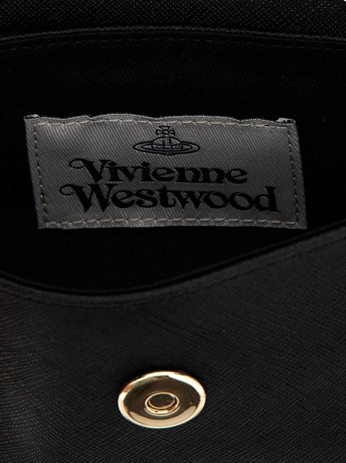 Vivienne Westwood Schwarze Schultertasche aus Rindsleder