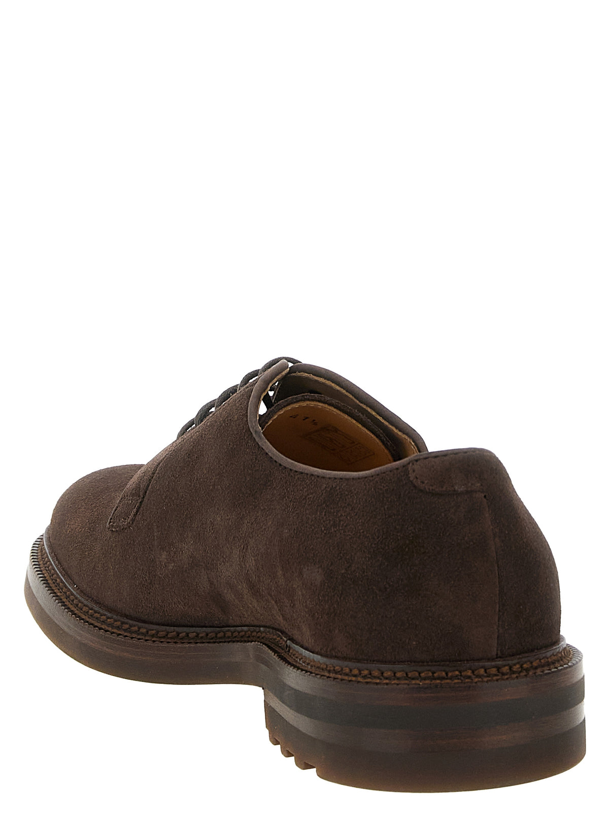 Brunello Cucinelli Braune Kalbsleder Oxford- und Derby-Schuhe