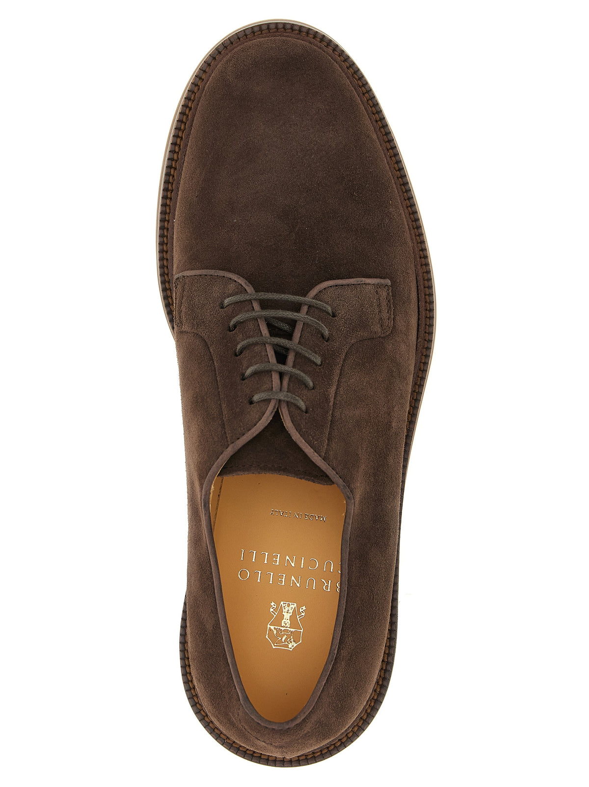 Brunello Cucinelli Braune Kalbsleder Oxford- und Derby-Schuhe
