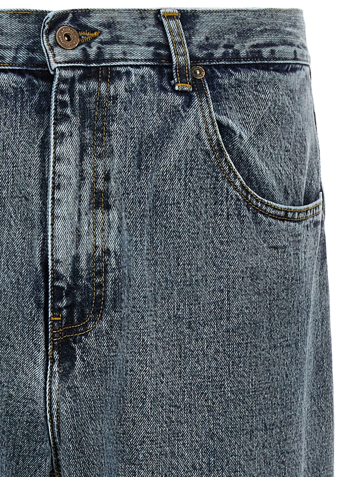 SECOND/LAYER Graue Jeans aus Baumwolle im Relaxed Fit