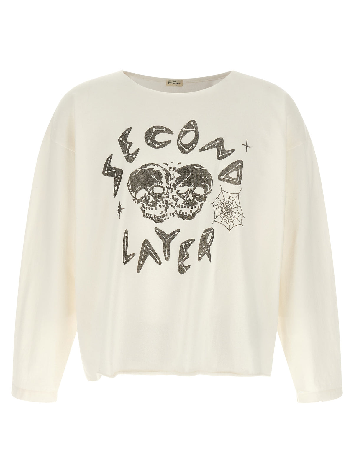 SECOND/LAYER Weißes Baumwoll-T-Shirt