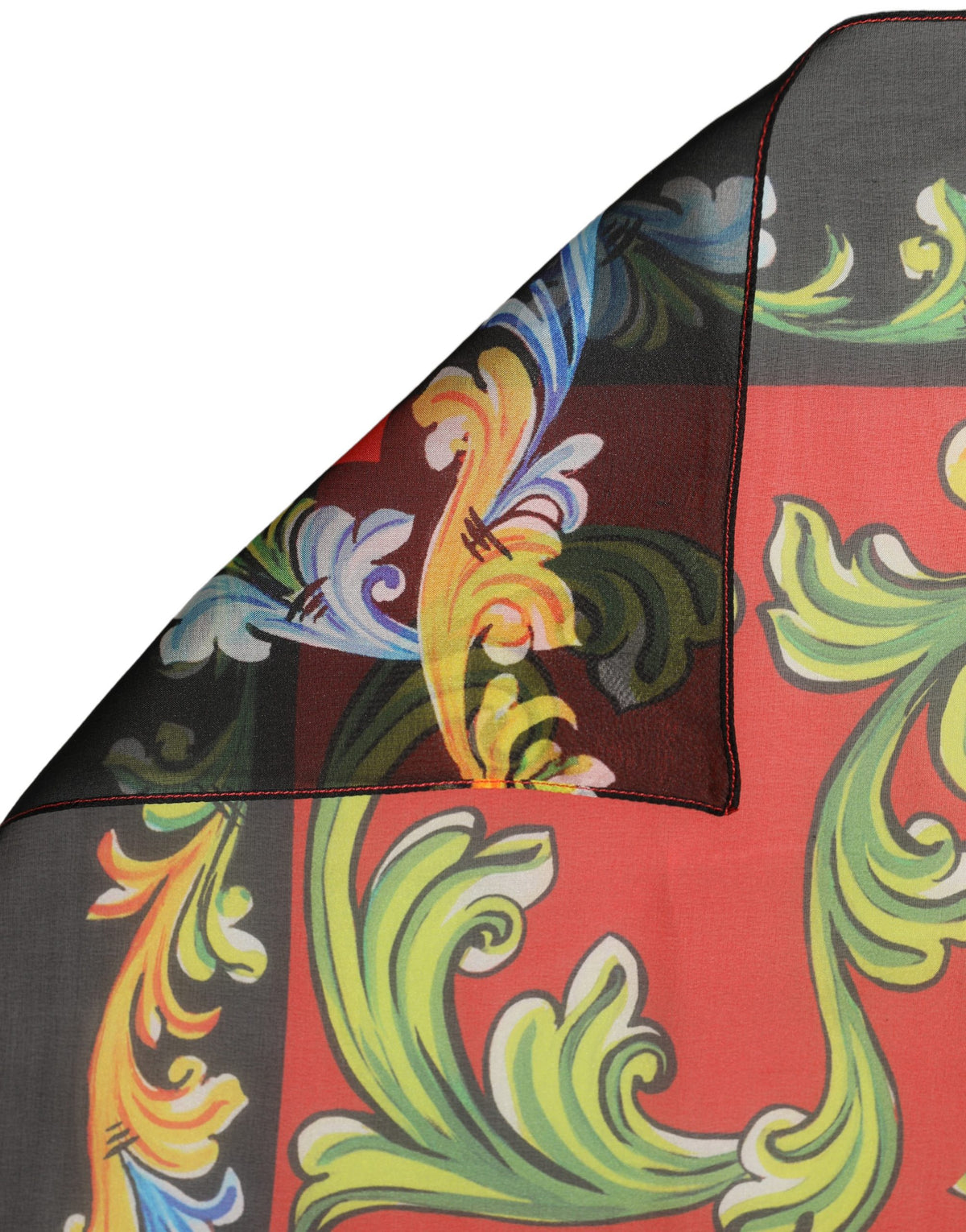 Dolce & Gabbana Multicolor Seiden Foulard im Quadrat mit Print