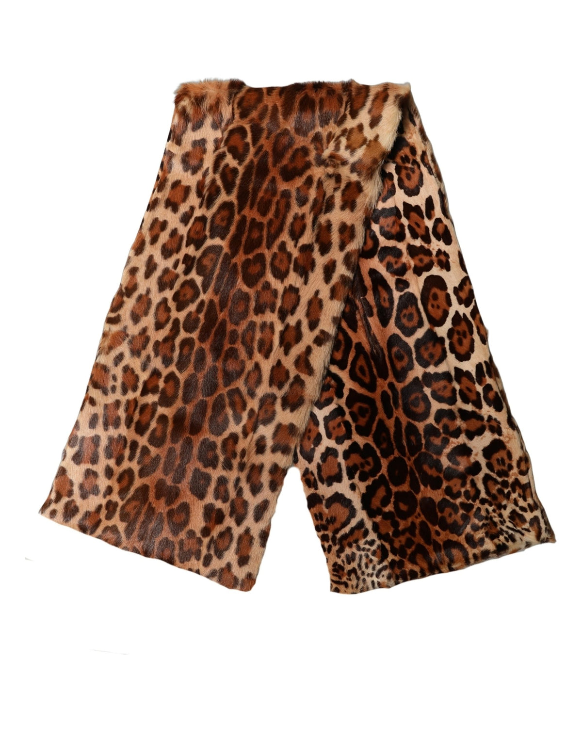 Dolce & Gabbana Schal aus Ziegenhaar mit Leopardenmuster in Braun