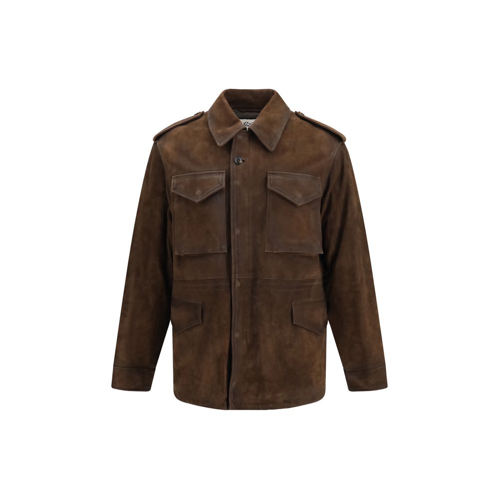 Valstar Braune Polyester-Jacke in voller Länge