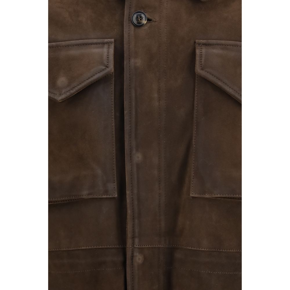Valstar Braune Polyester-Jacke in voller Länge