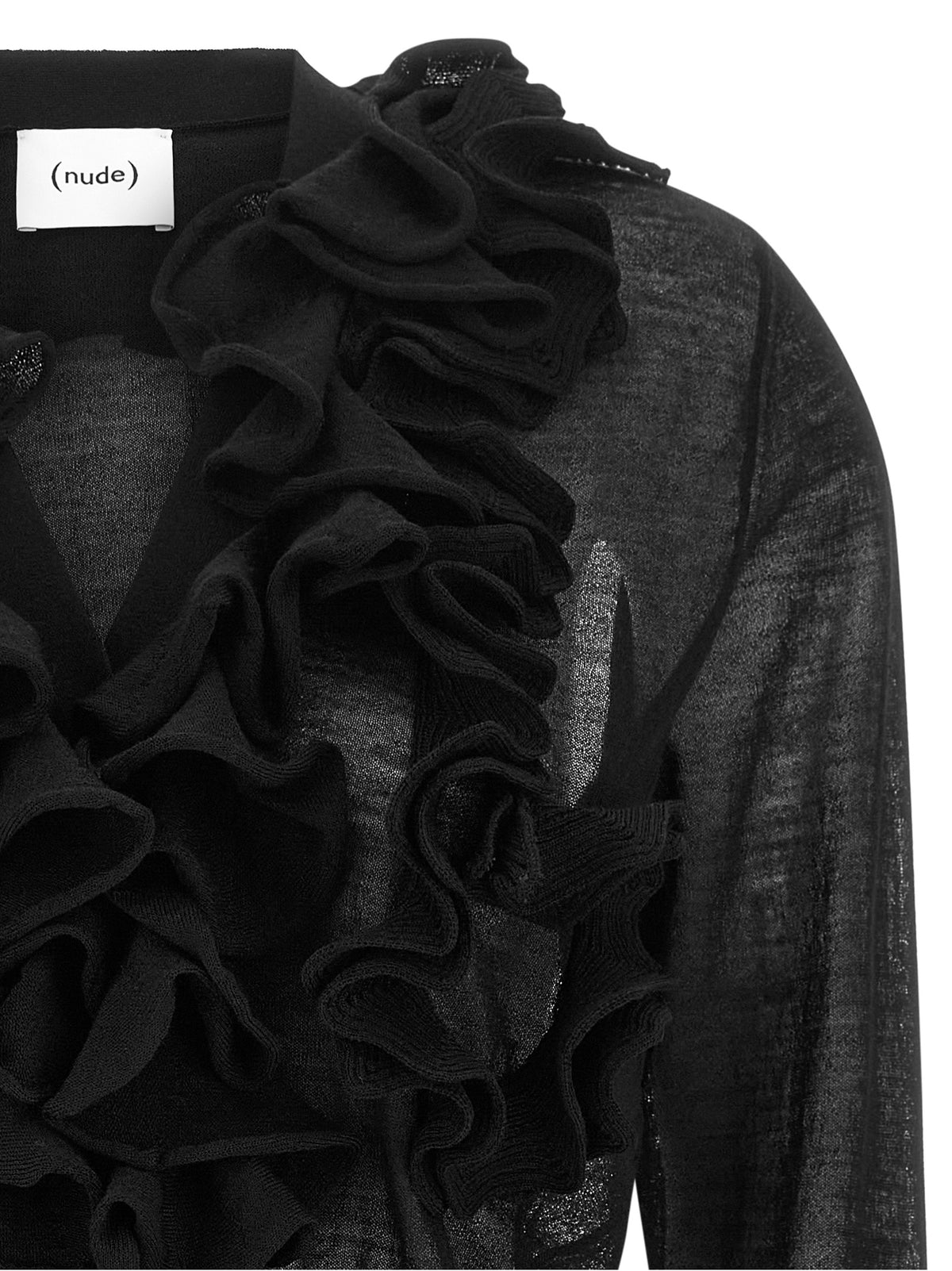 NUDE Schwarzer Wollcardigan
