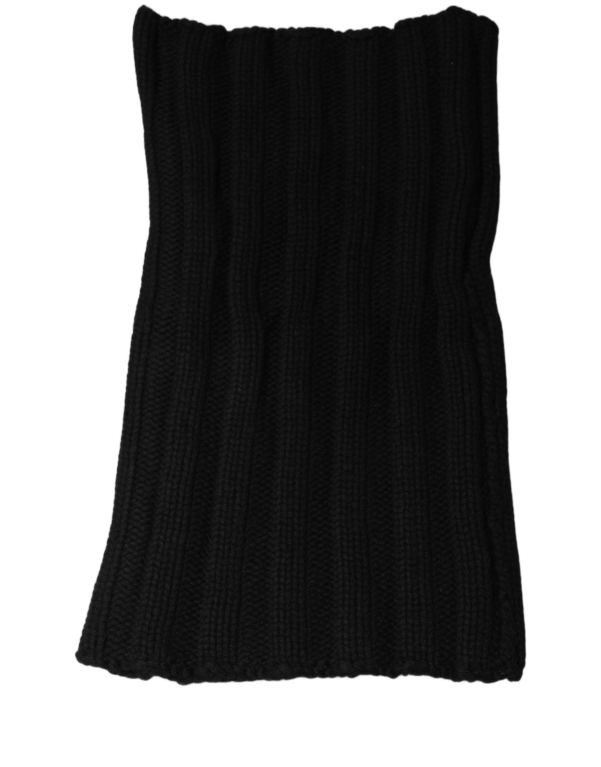 Dolce & Gabbana Schwarzer Kaschmir-Rippstrick-Schal