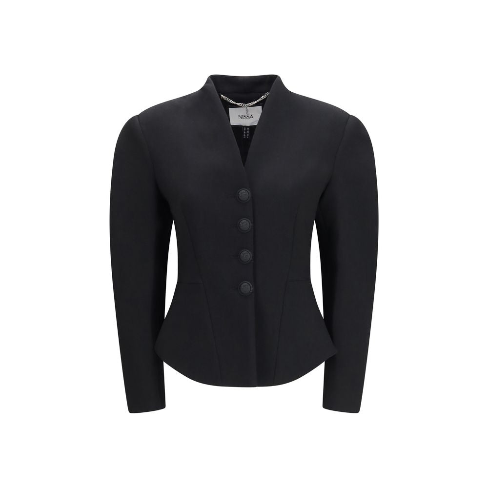 Nissa Schwarze Polyester-Jacke