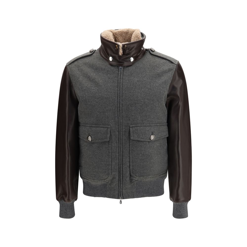 Brunello Cucinelli Grauer Kaschmir-Bomber
