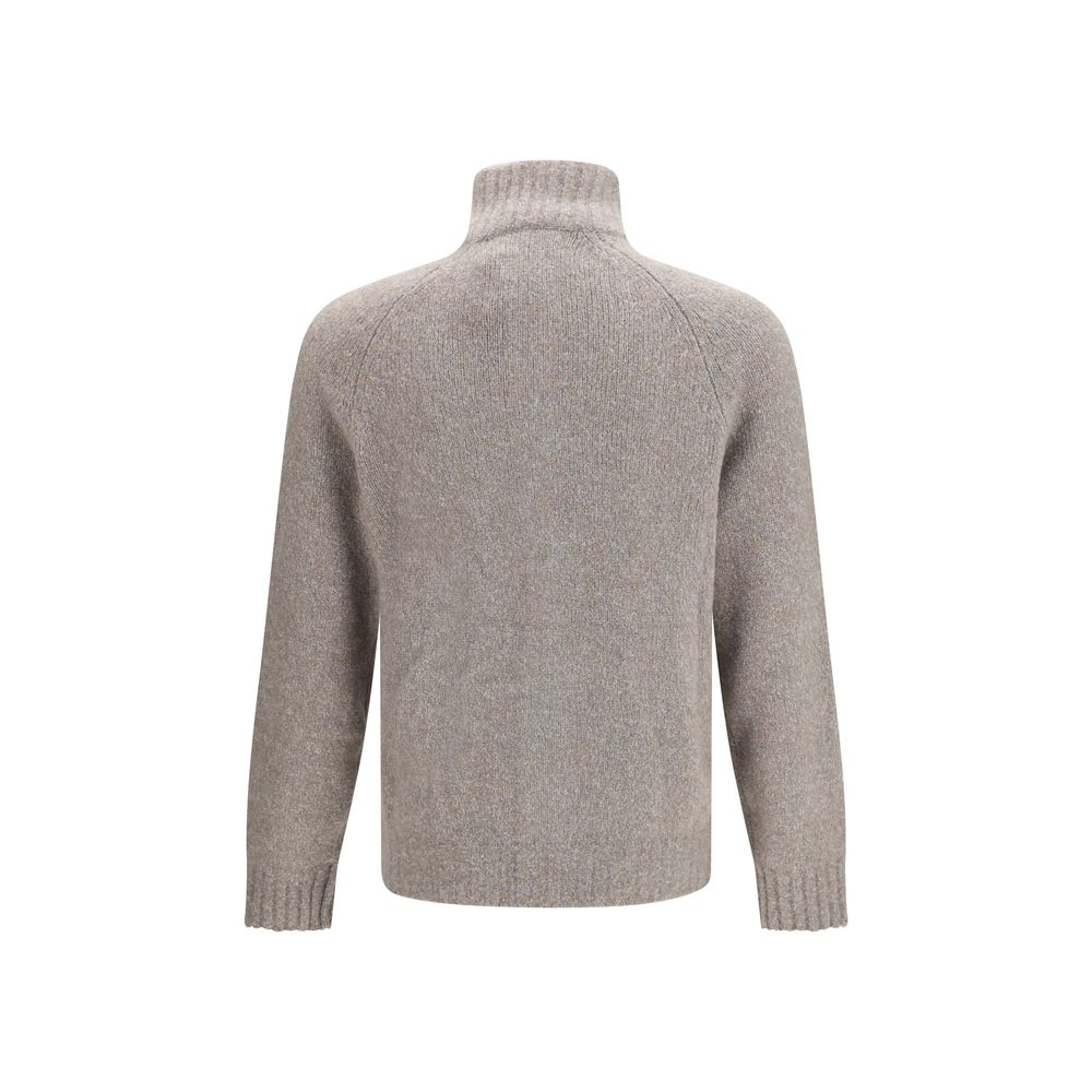 Brunello Cucinelli Grauer Woll Cardigan Ovis Aries