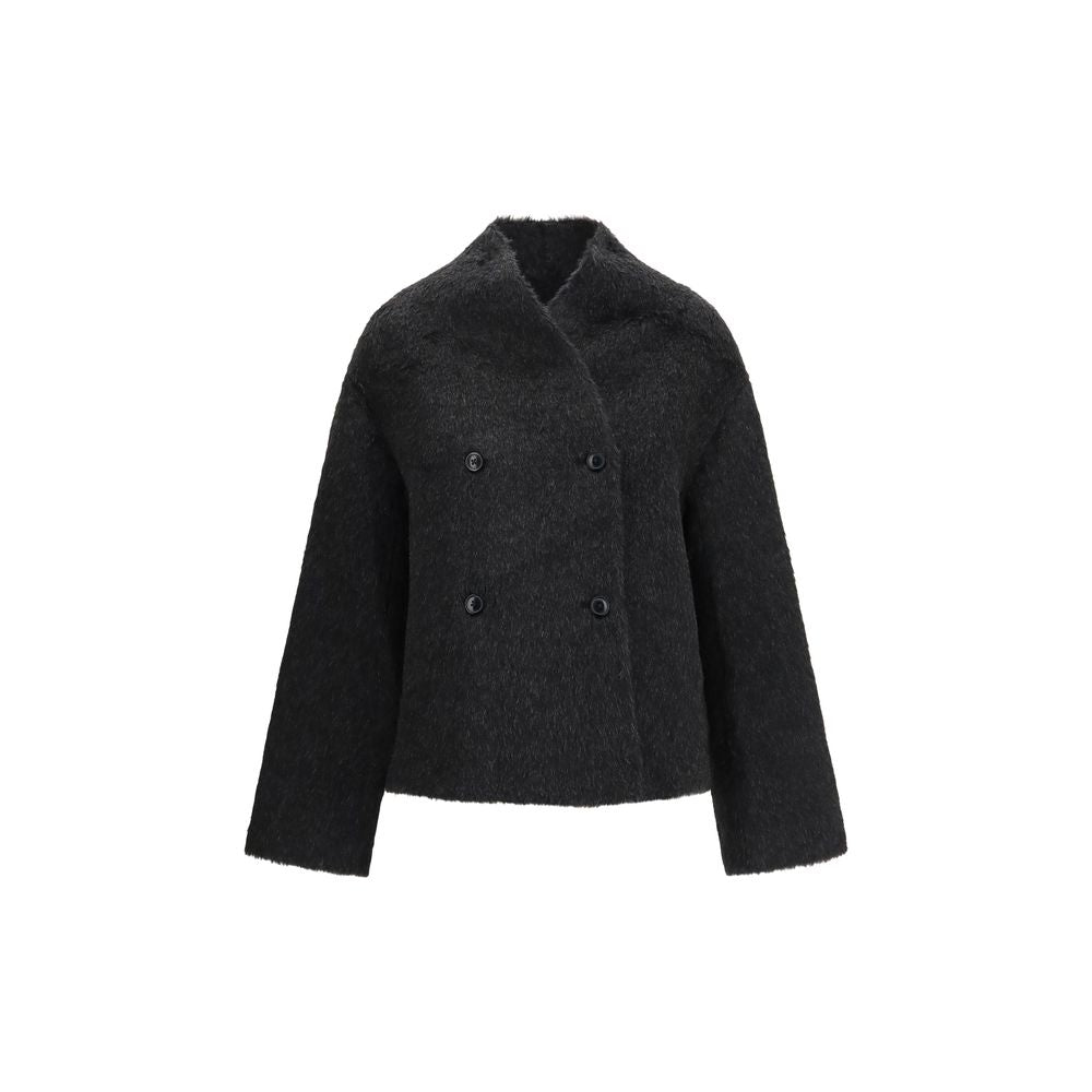 Loulou De Saison Schwarze Alpaka Vicugna Pacos Jacke