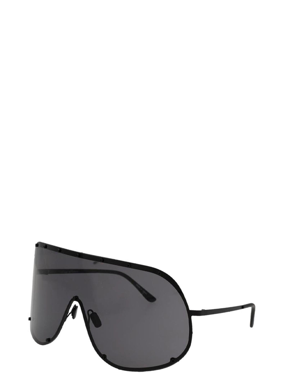 Rick Owens Sonnenbrille aus schwarzem Edelstahl