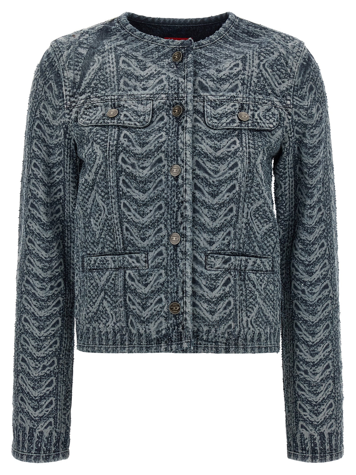 Diesel Blaue Jeansjacke aus Baumwolle