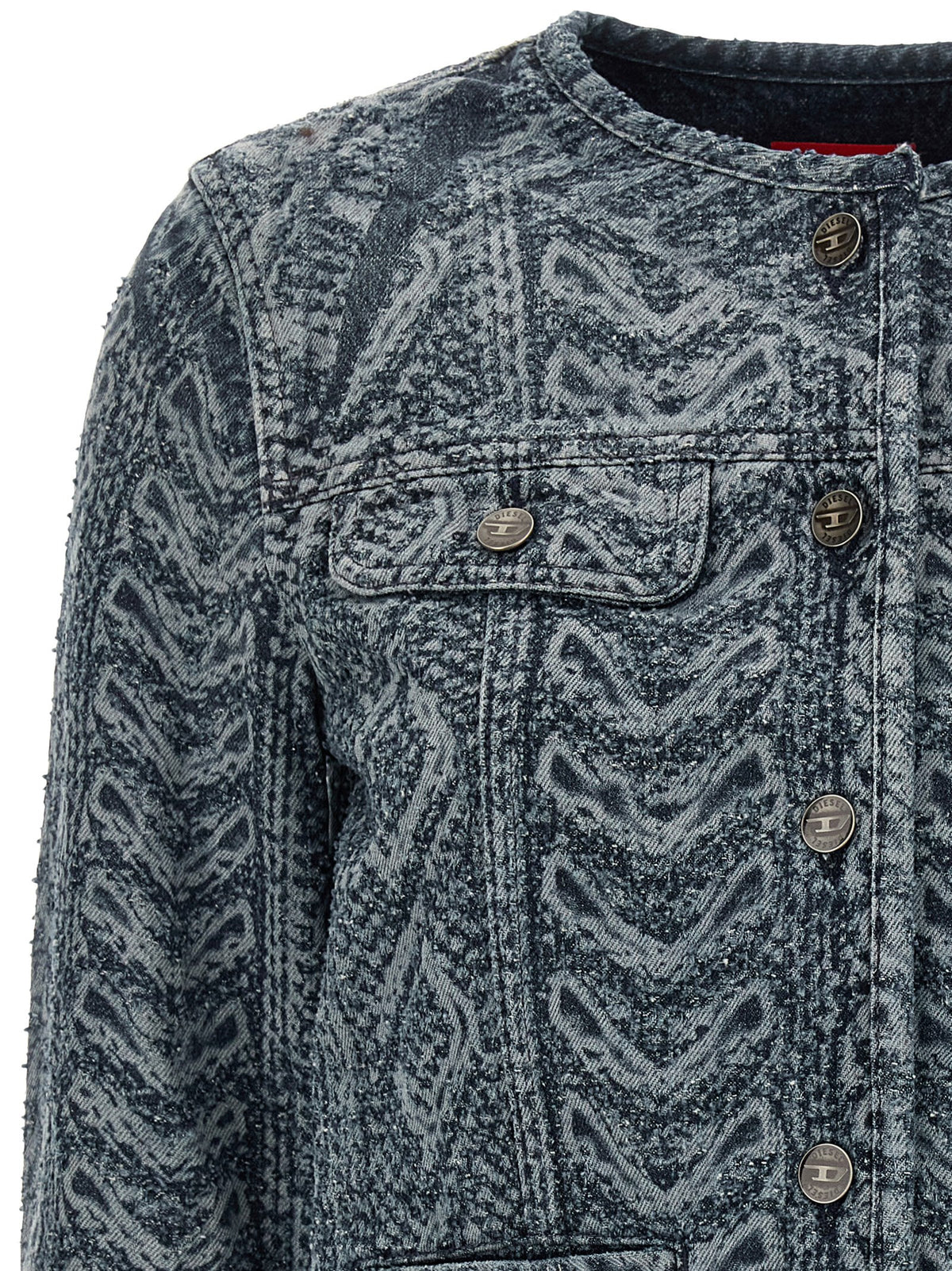 Diesel Blaue Jeansjacke aus Baumwolle
