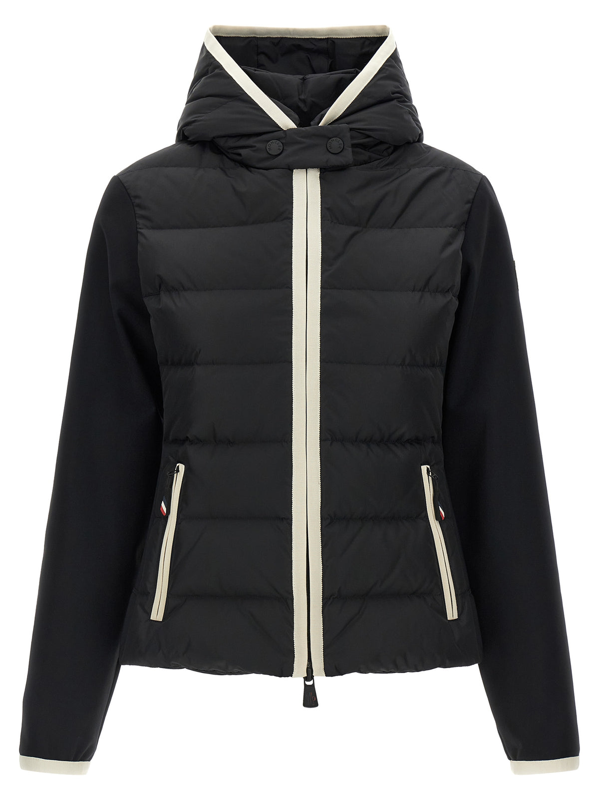 Moncler Grenoble Schwarzer Cardigan aus Polyamid