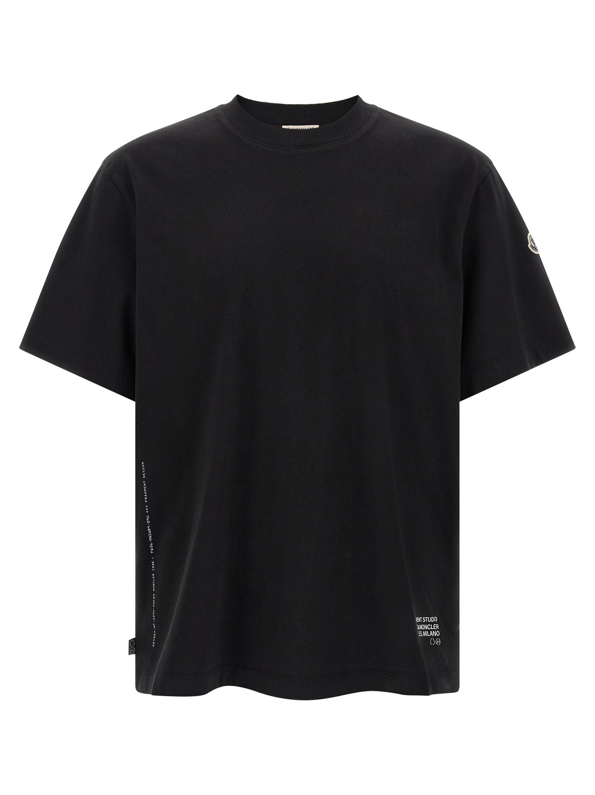 MONCLER GENIUS Schwarzes Baumwoll-T-Shirt