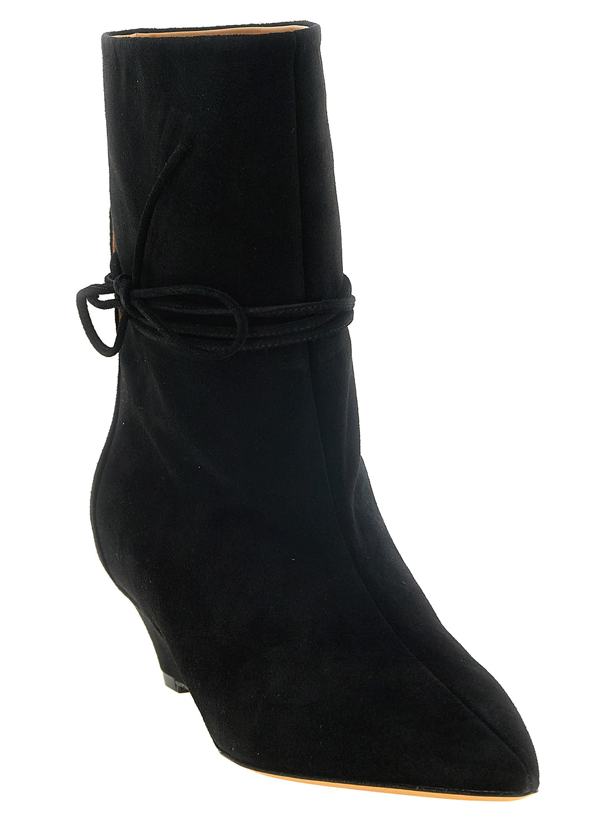 ODISSI Schwarze Stiefeletten aus Kalbsleder
