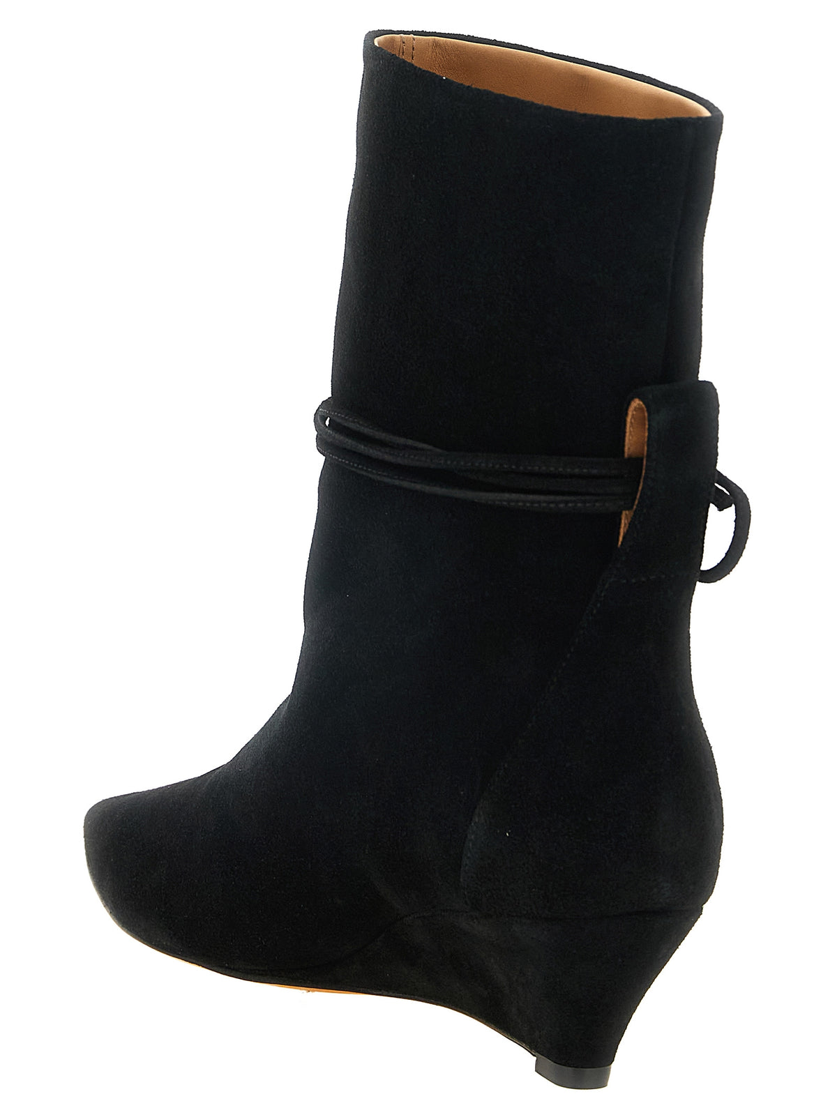ODISSI Schwarze Stiefeletten aus Kalbsleder