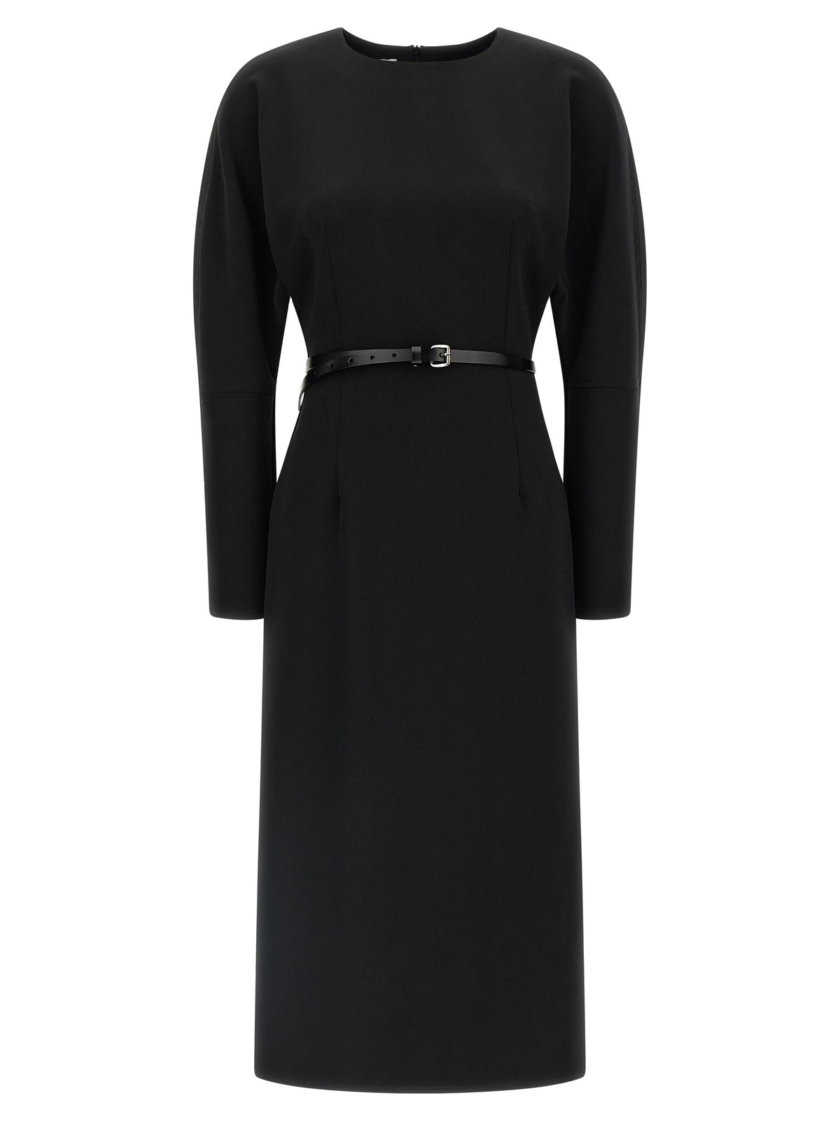 P.A.R.O.S.H. Schwarzes Polyester-Midikleid