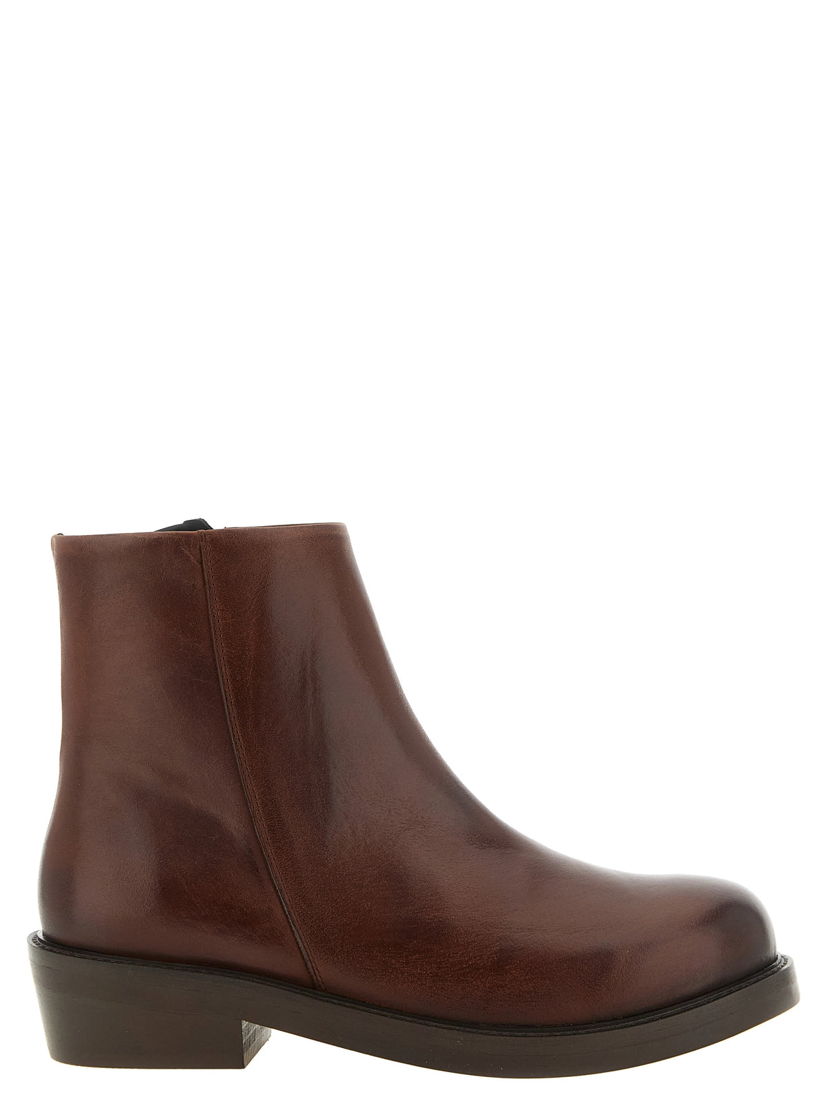 SÉFR Ankle Boots aus braunem Kalbsleder