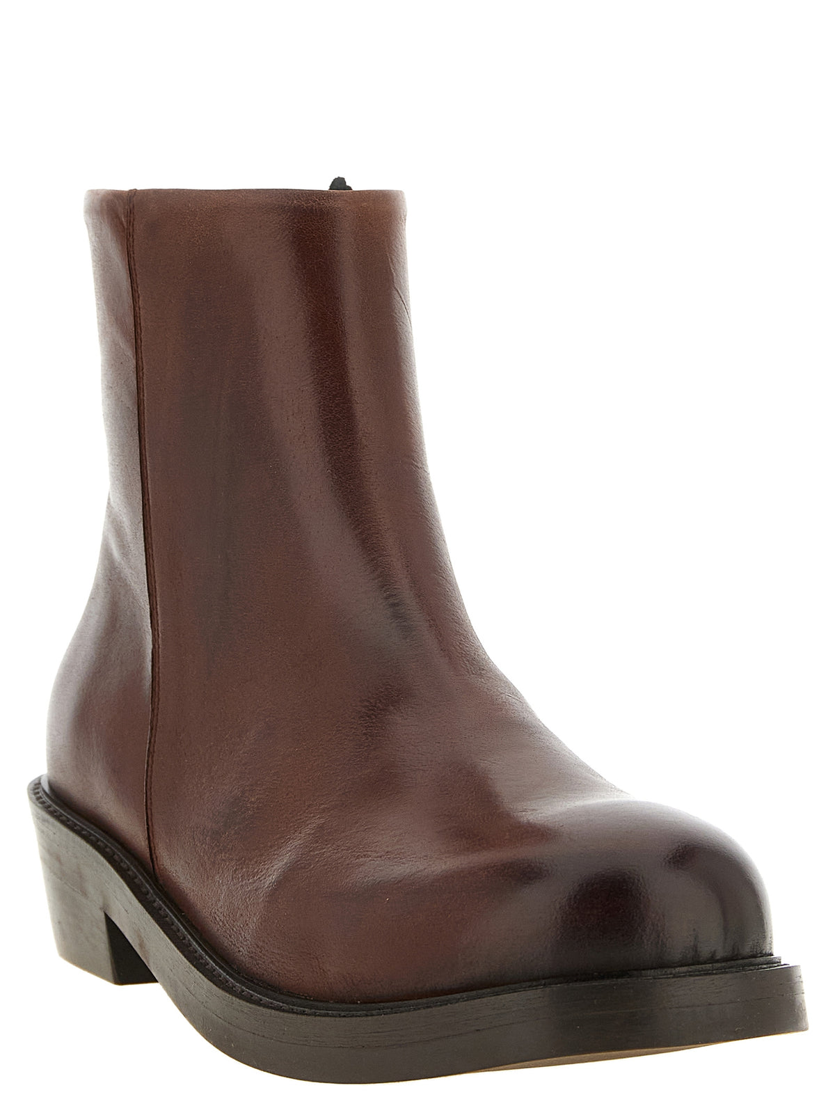 SÉFR Ankle Boots aus braunem Kalbsleder