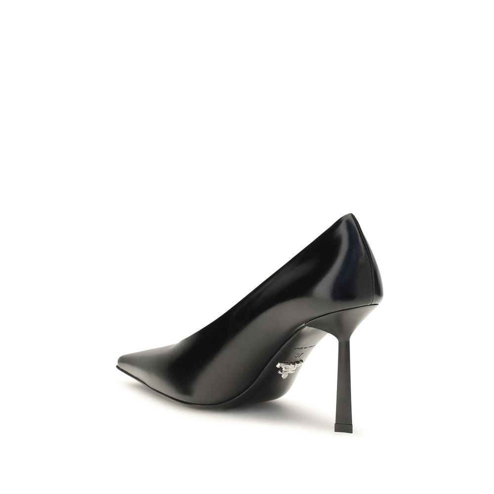 Prada Schwarze Pumps aus Ziegenleder mit hohem Absatz