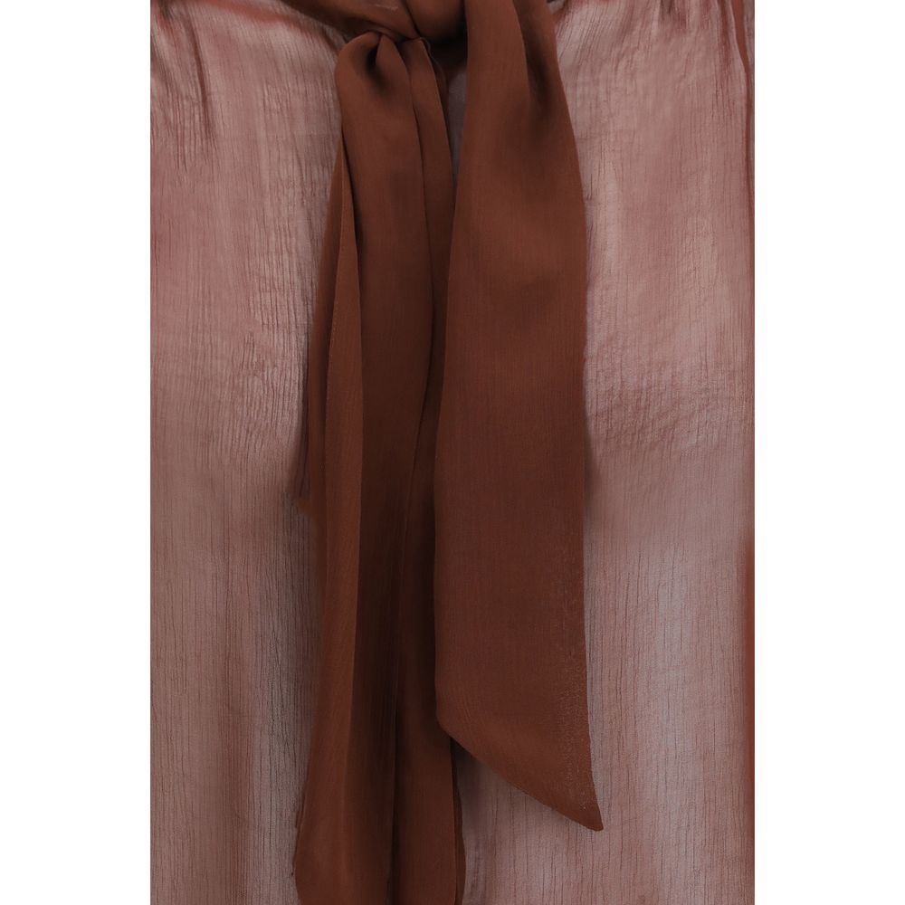 Lardini Braune Viskose-Bluse