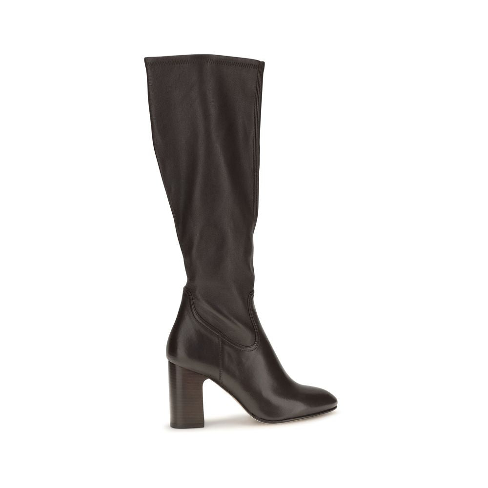 Stuart Weitzman Schwarze Kalbsleder Bos Taurus High Heel Stiefel