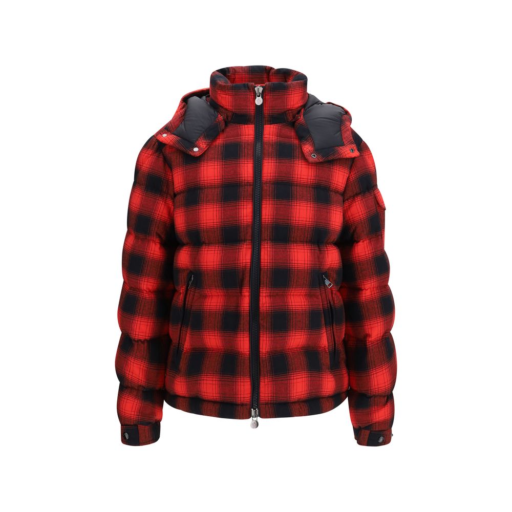 Moncler Rote Baumwolljacke in voller Länge