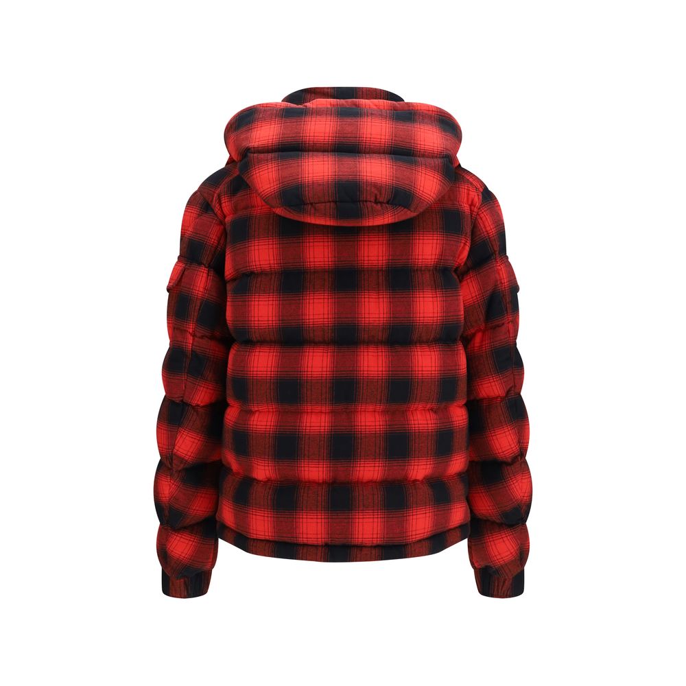 Moncler Rote Baumwolljacke in voller Länge