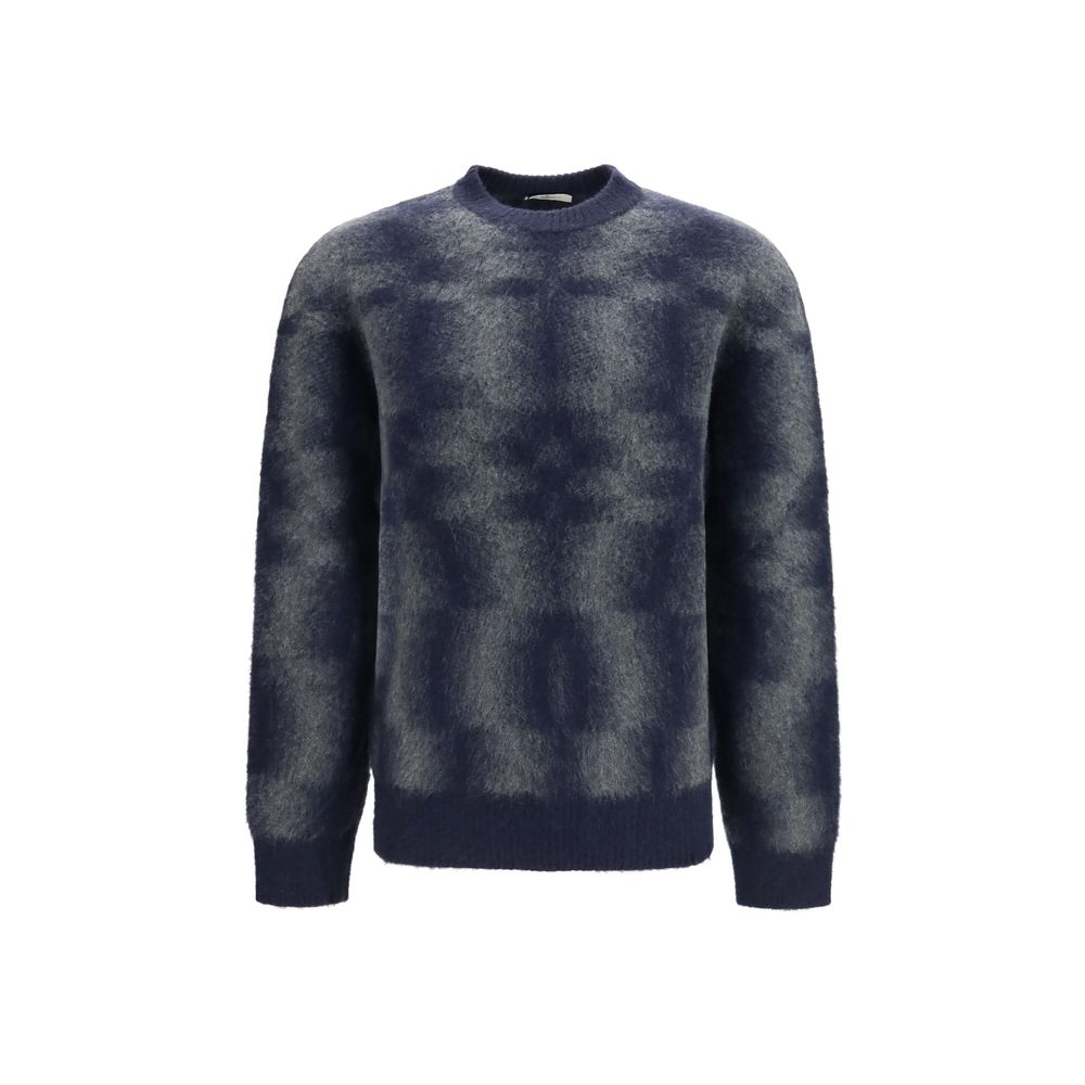 Piacenza Cashmere Blauer Wollpullover Oves Aries
