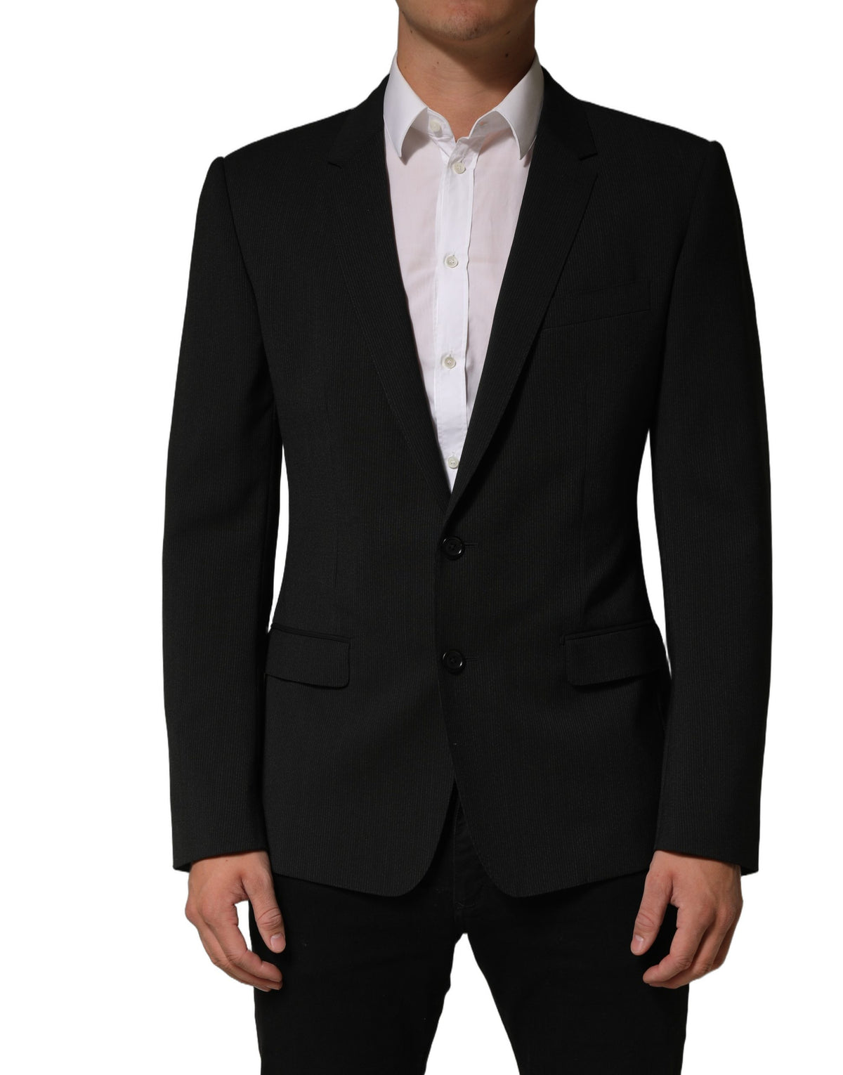 Dolce & Gabbana Dunkelgraues MARTINI Herren Sakko mit Einreiher