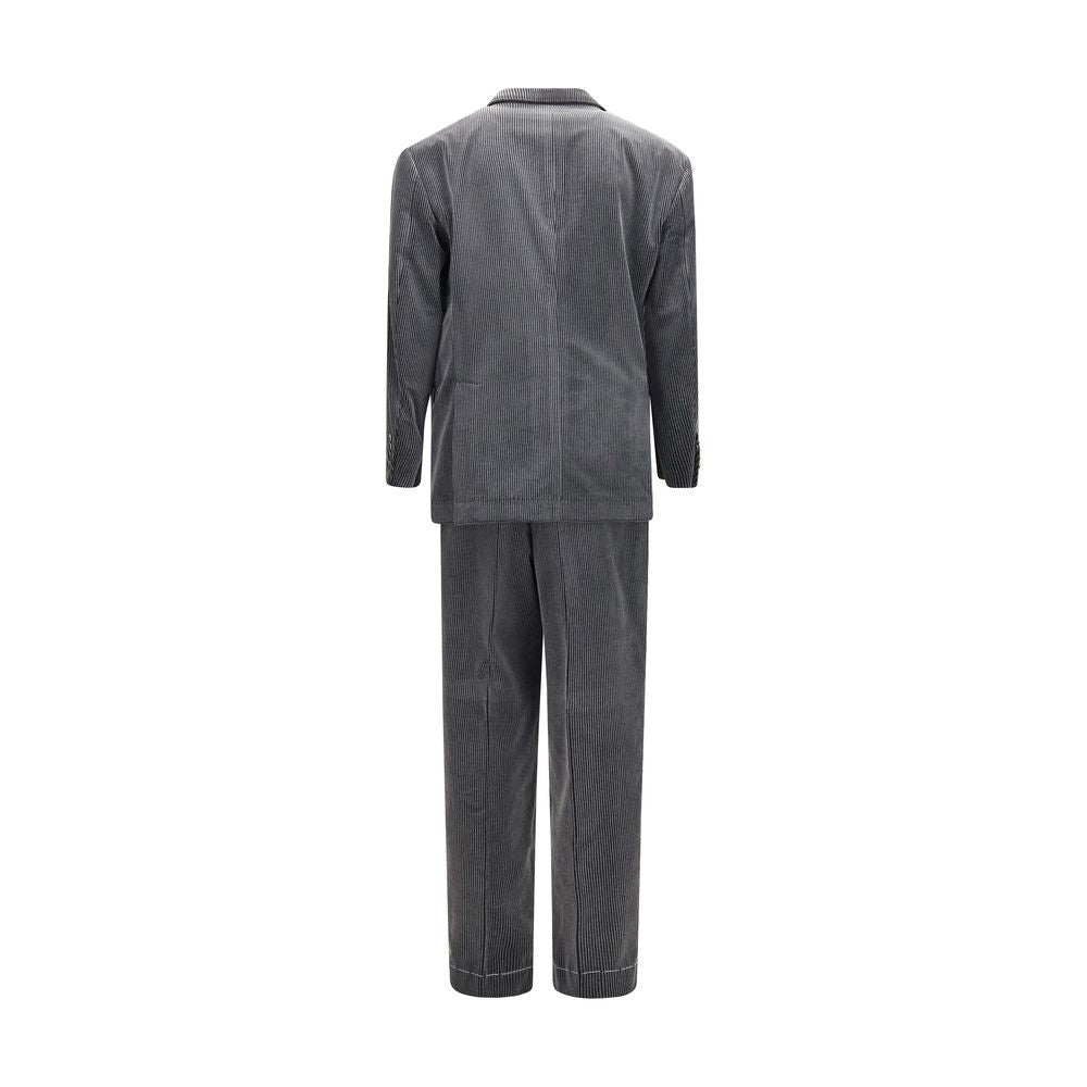 Brunello Cucinelli Grauer Baumwollanzug