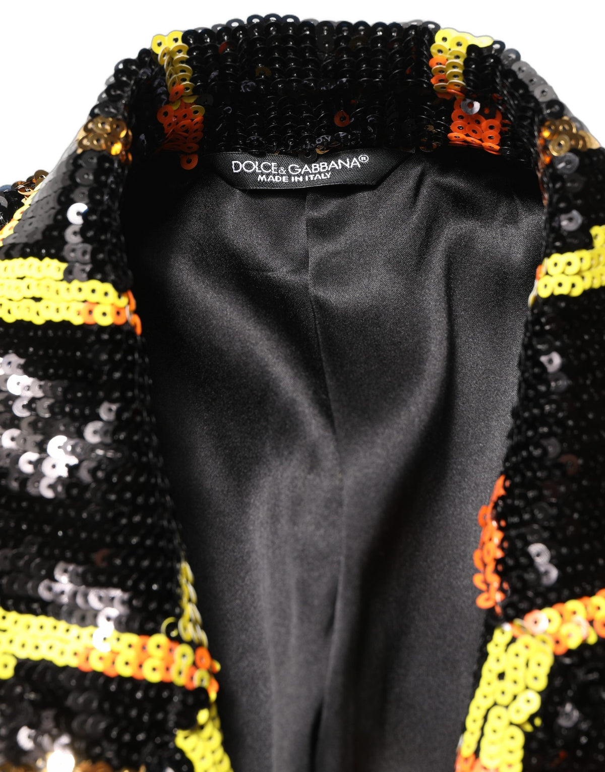 Dolce & Gabbana Mehrfarbige Pailletten-verzierte Zweireiher-Jacke